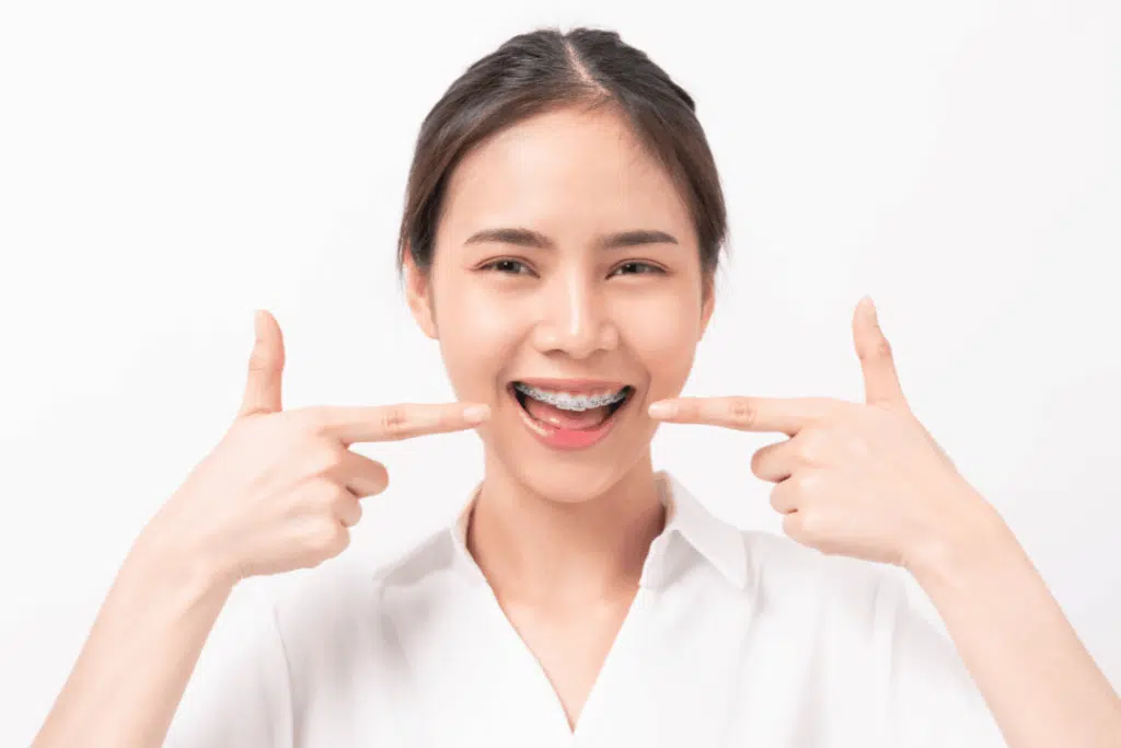 Metal braces for adults supporting airway and posture