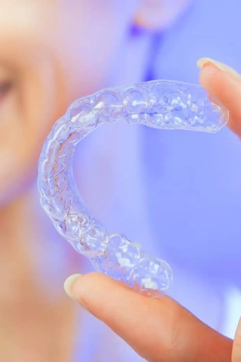 Invisalign at forest Close-up of a Clear aligners dental aligner